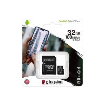 Kingston 32GB microSDHC Canvas Select Plus 100MB/s Read A1 Class10 UHS-I Memory Card