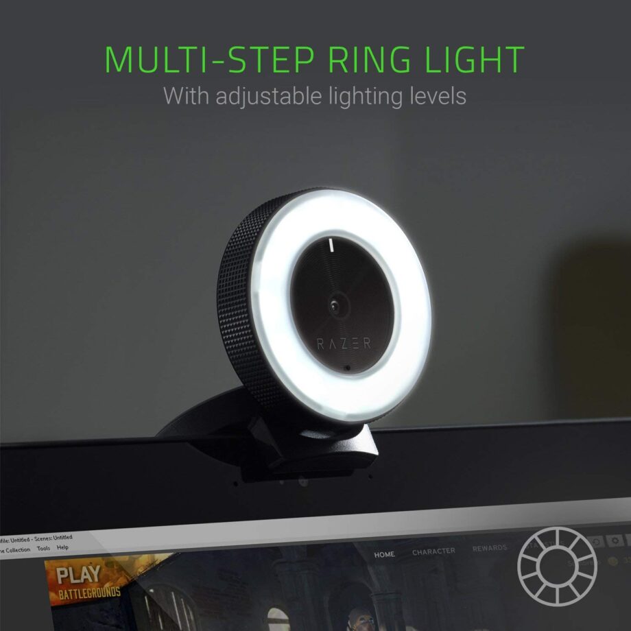 Razer Kiyo Ring Light w/ Adjustable Brightness Streaming Webcam