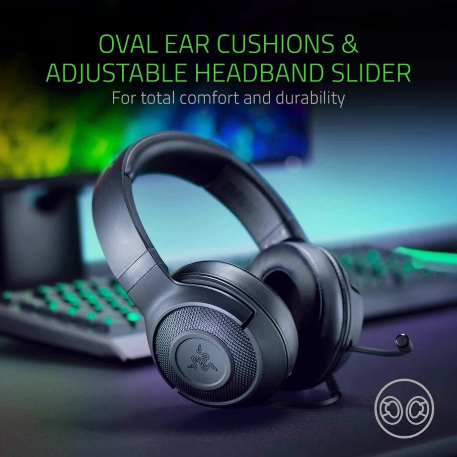 Razer Kraken X Ultralight 7.1 Surround Sound Gaming Headset - Black