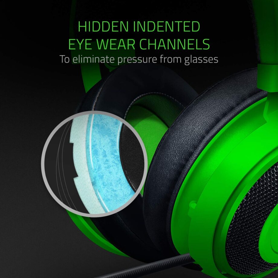 Razer Kraken Gaming Headset 2019: Aluminum Frame - Retractable Noise Cancelling Mic - Green