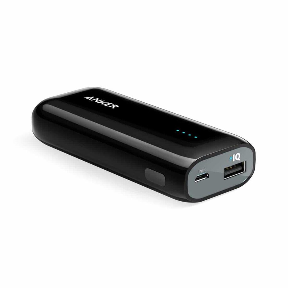 Anker Astro E1 5200mAh Candy bar-Sized Power Bank, PowerIQ Technology - Black