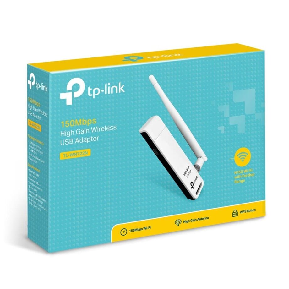 TP-Link Wireless USB Adapter High Gain 150Mbps (TL-WN722N)