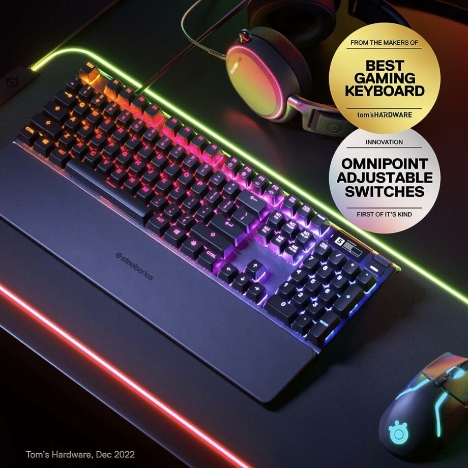 SteelSeries Apex Pro RGB Mechanical Gaming Keyboard - World’s Fastest Mechanical Keyboard