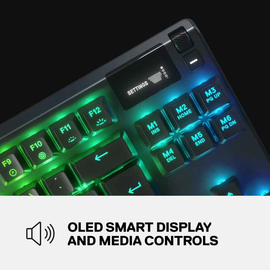 SteelSeries Apex 7 TKL RGB Compact Mechanical Gaming Keyboard - Linear and Quiet (Red Switch)