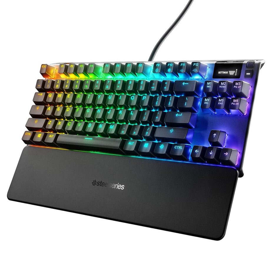 SteelSeries Apex 7 TKL RGB Compact Mechanical Gaming Keyboard - Linear and Quiet (Red Switch)