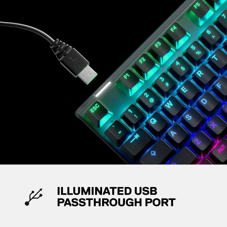 SteelSeries Apex 7 TKL RGB Compact Mechanical Gaming Keyboard - Linear and Quiet (Red Switch)