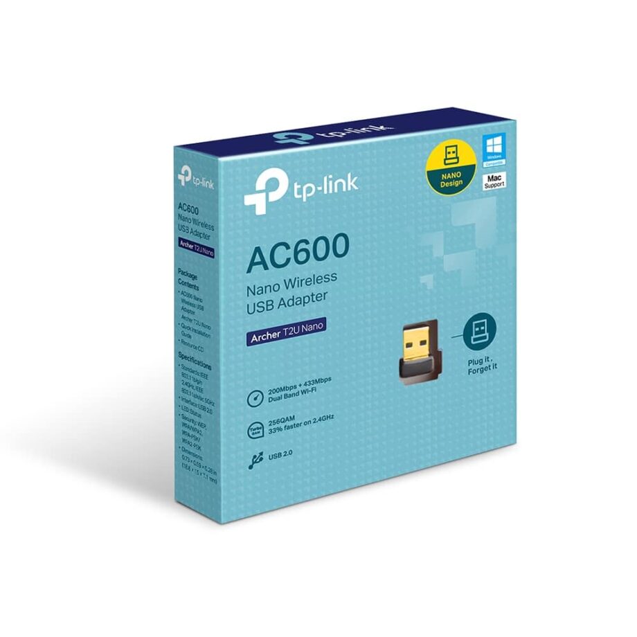 TP-Link AC600 Nano Wireless USB Adapter (T2U Nano)