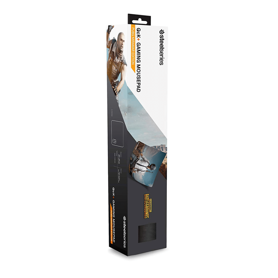 SteelSeries PUBG QcK+ Gaming Surface - Optimized for Gaming Sensors - Maximum Control (Miramar)