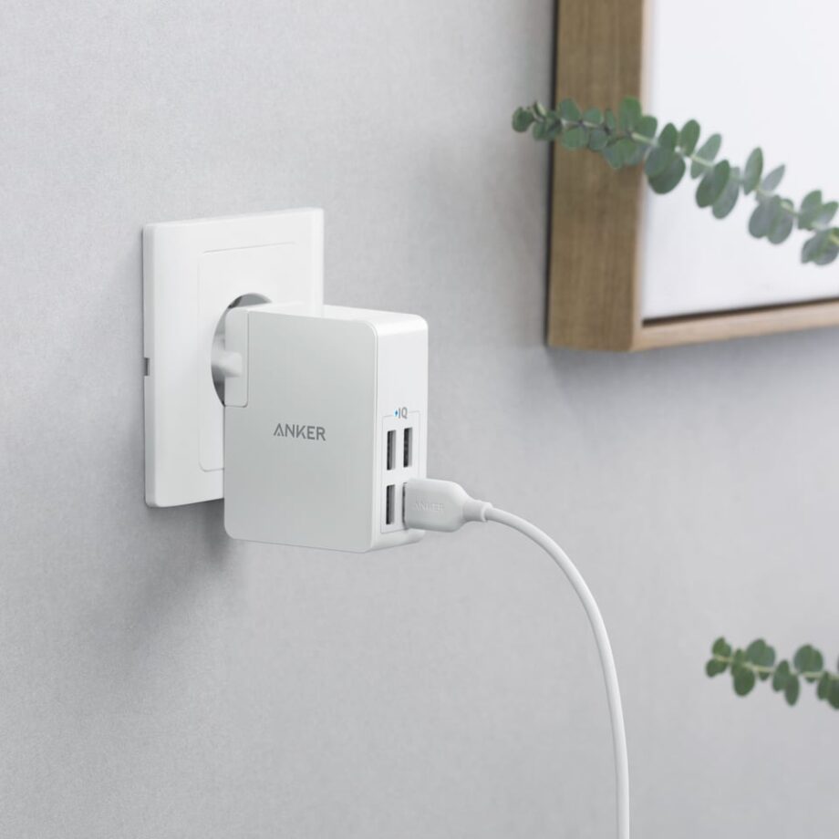 Anker PowerPort 4 Lite 27W 4-Port USB Charger with PowerIQ