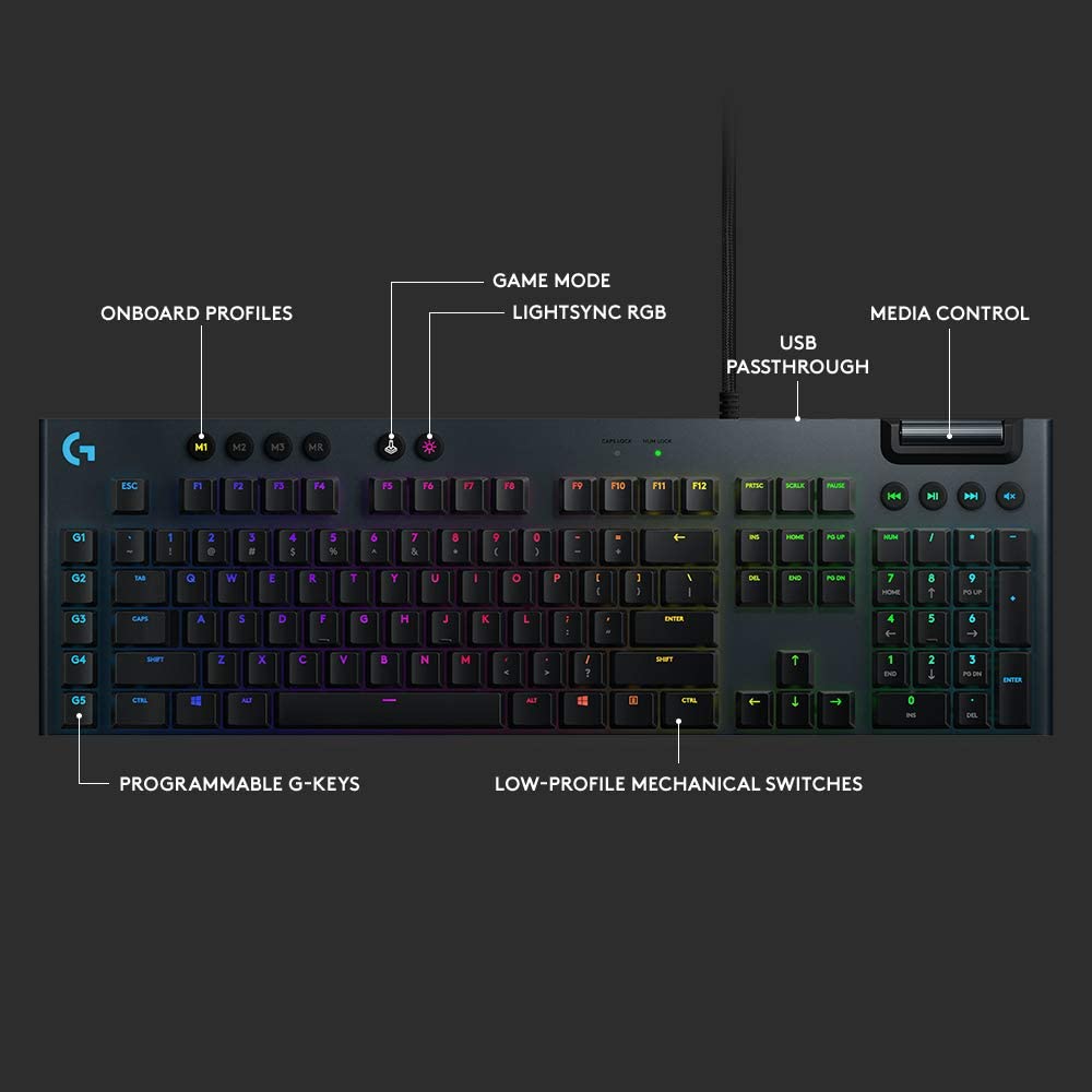 Logitech G815 RGB Mechanical Gaming Keyboard Clicky Jopanda