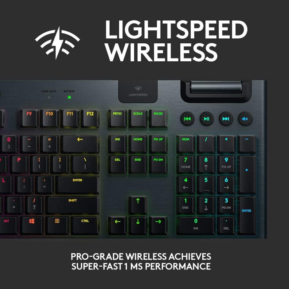 Logitech G915 RGB Wireless Mechanical Gaming Keyboard (Clicky)