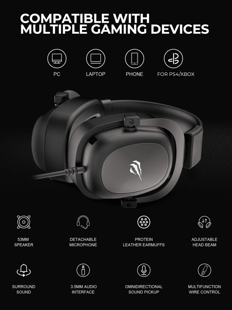 Havit H2002D Multi-Platform Gaming Headset - Pink