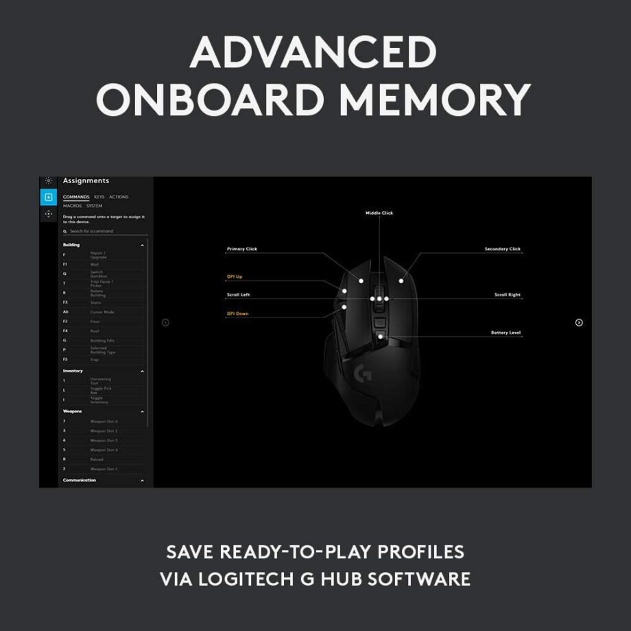 Logitech G502 HERO LIGHTSPEED RGB Wireless Gaming Mouse