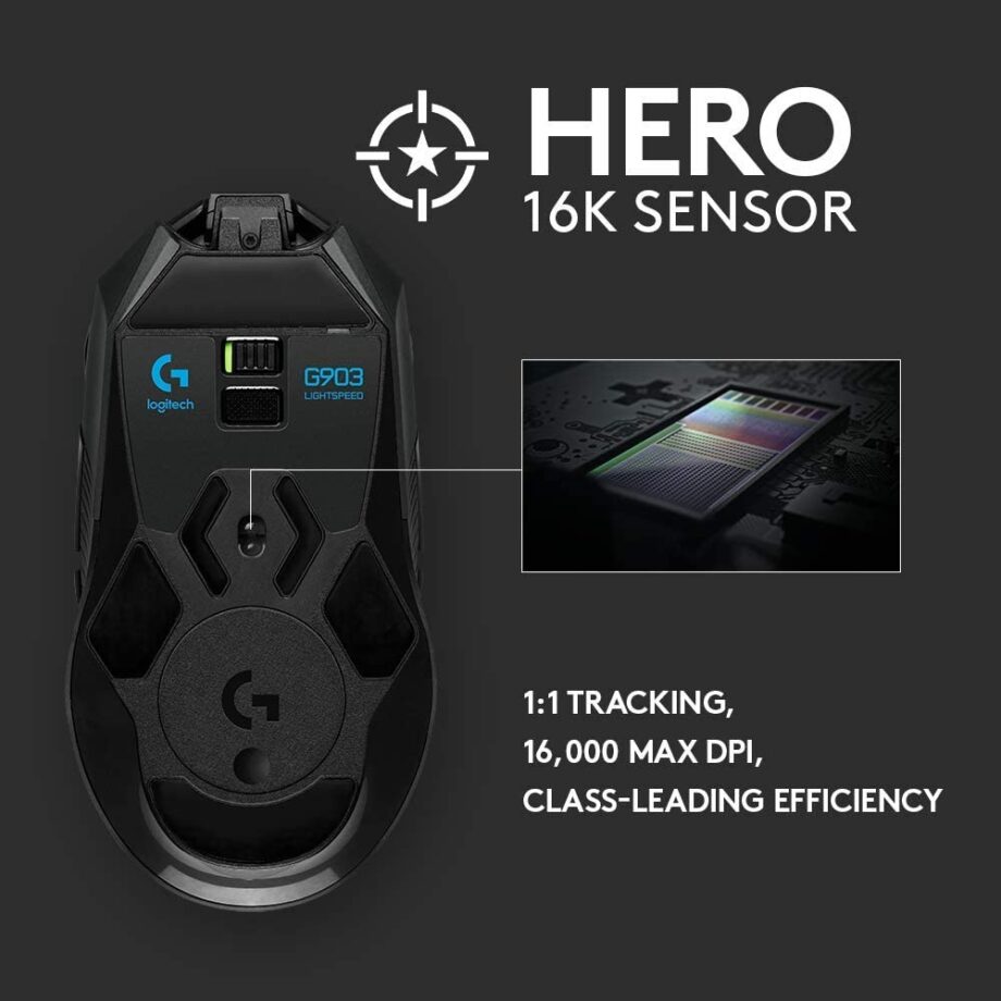 Logitech G903 Hero RGB LIGHTSPEED Wireless Gaming Mouse