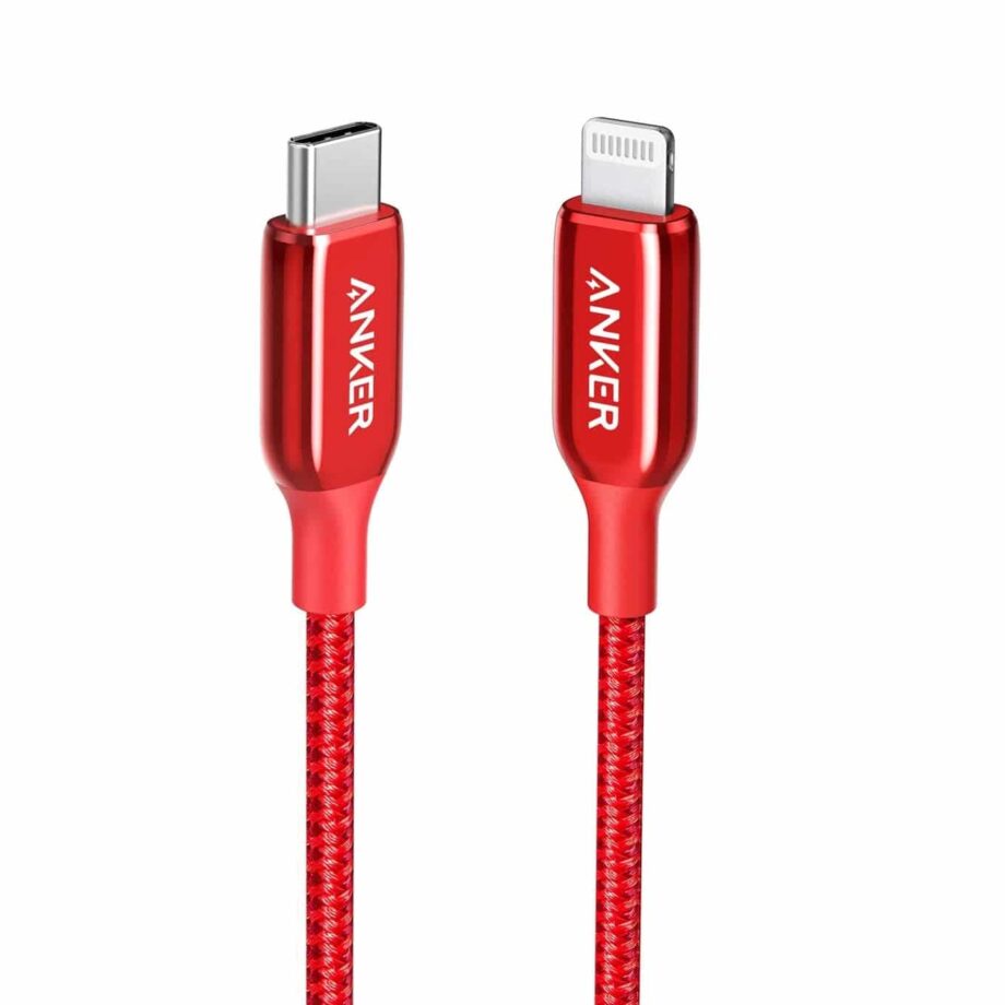Anker Powerline+ III MFi Certified USB C to Lightning Cable 1.8M - Red