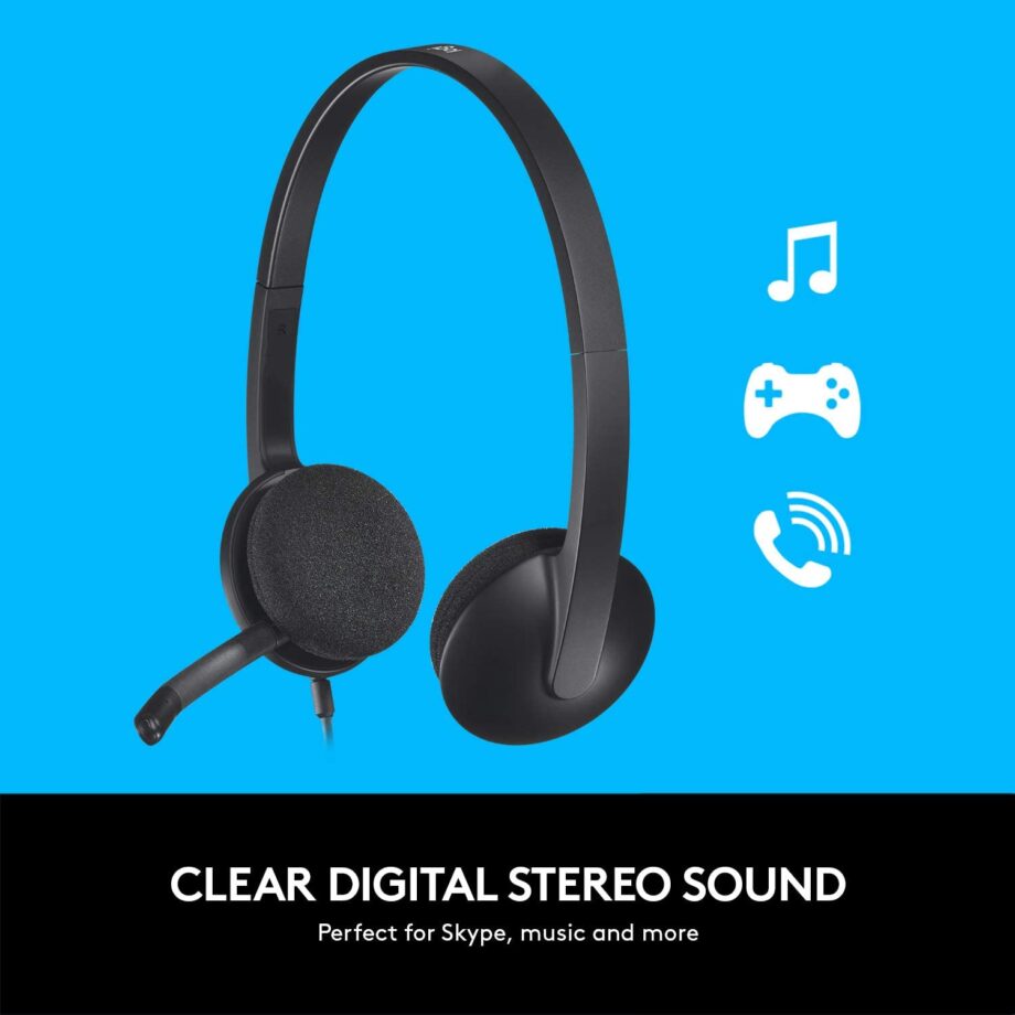Logitech H340 USB Stereo Headset with Noise Cancelling Microphone