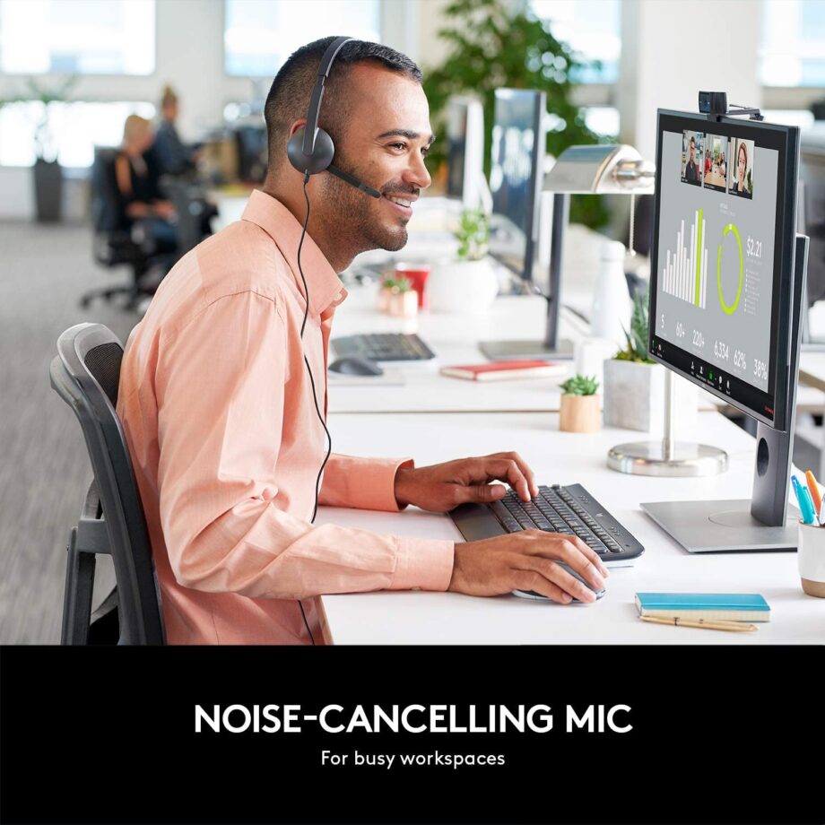 Logitech H340 USB Stereo Headset with Noise Cancelling Microphone