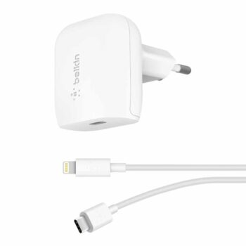 Belkin BOOST↑CHARGE™ USB-C wall charger (18W) with 1.2M USB-C to Lightning cable