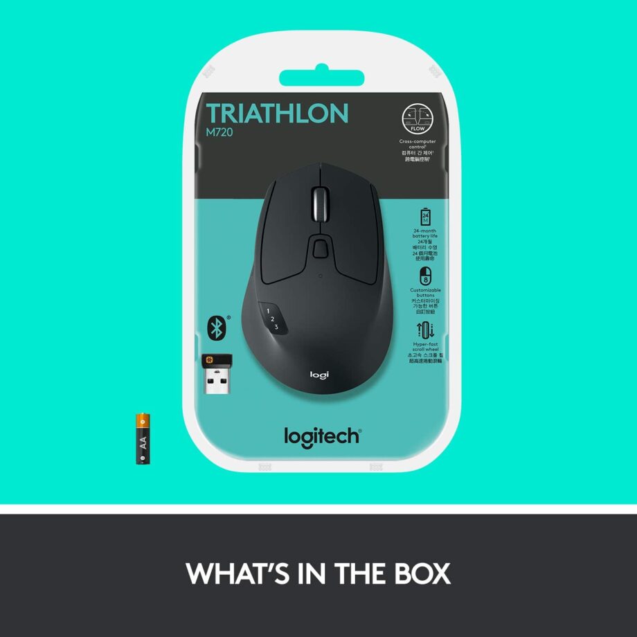 Logitech M720 Wireless / Bluetooth Triathlon Multi-device Mouse
