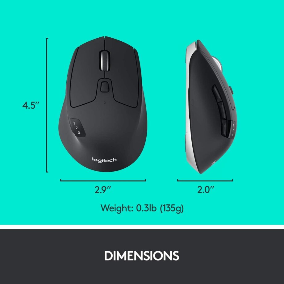 Logitech M720 Wireless / Bluetooth Triathlon Multi-device Mouse