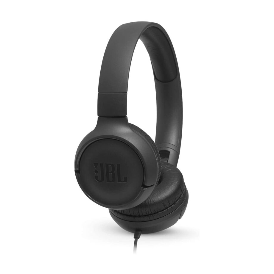 JBL Tune 500 On-Ear Wired Headphone with Mic – Black
