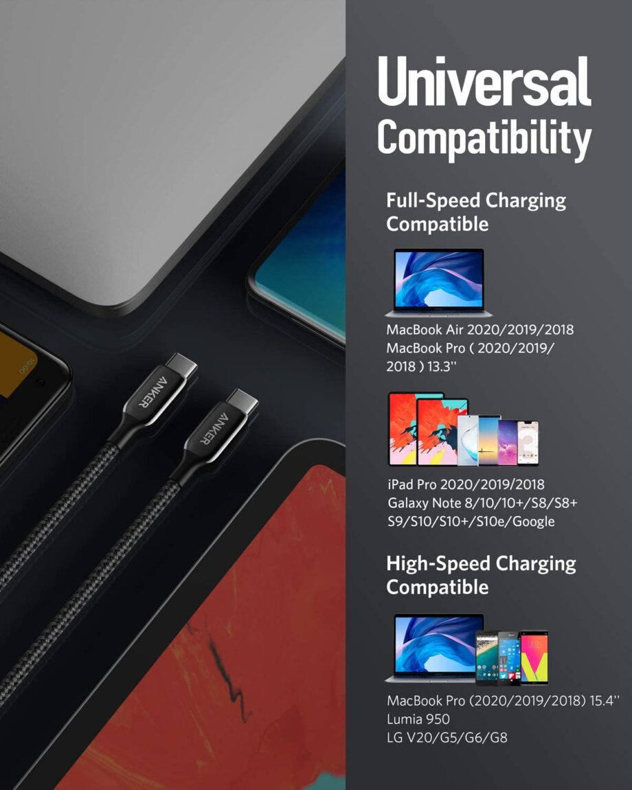 Anker Powerline+ III USB C to USB C Cable 0.9M - Black