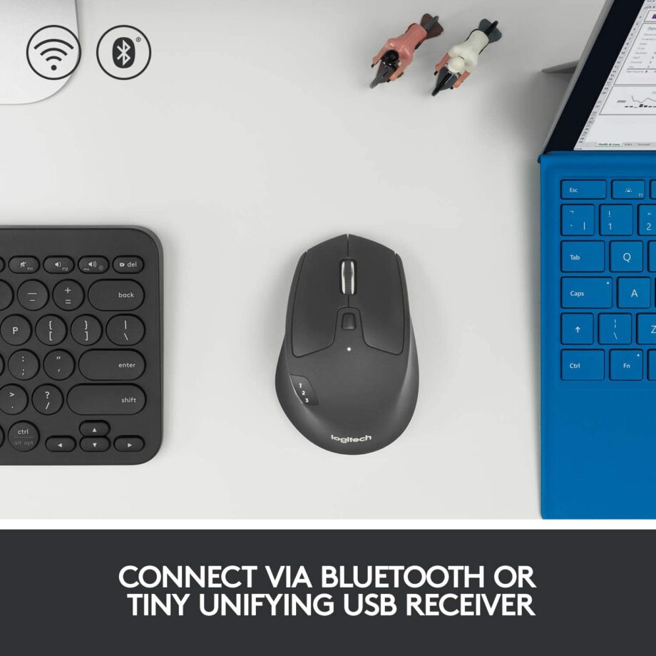 Logitech M720 Wireless / Bluetooth Triathlon Multi-device Mouse