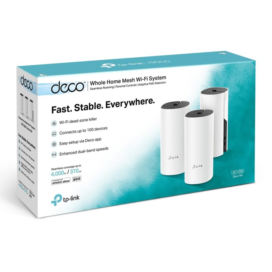 TP-Link Deco M4 AC1200 Whole Home Mesh WiFi (3-Pack)
