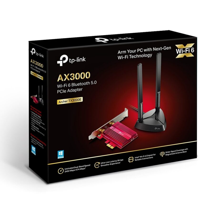 TP-Link AX3000 Wi-Fi 6 Bluetooth 5.0 PCIe Adapter (Archer TX3000E)