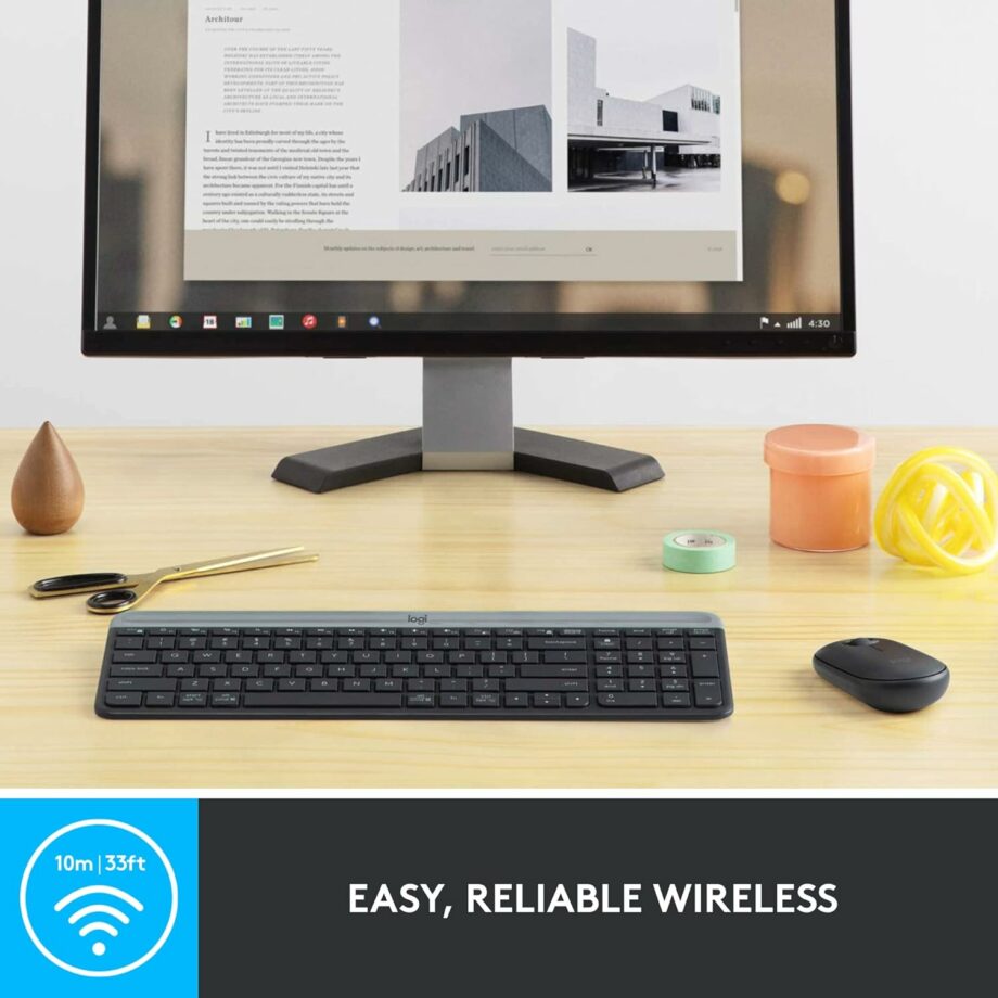 Logitech MK470 Slim Wireless Keyboard and Mouse Combo - Graphite