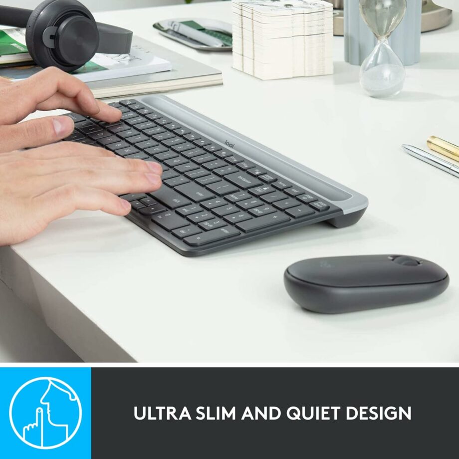 Logitech MK470 Slim Wireless Keyboard and Mouse Combo - Graphite
