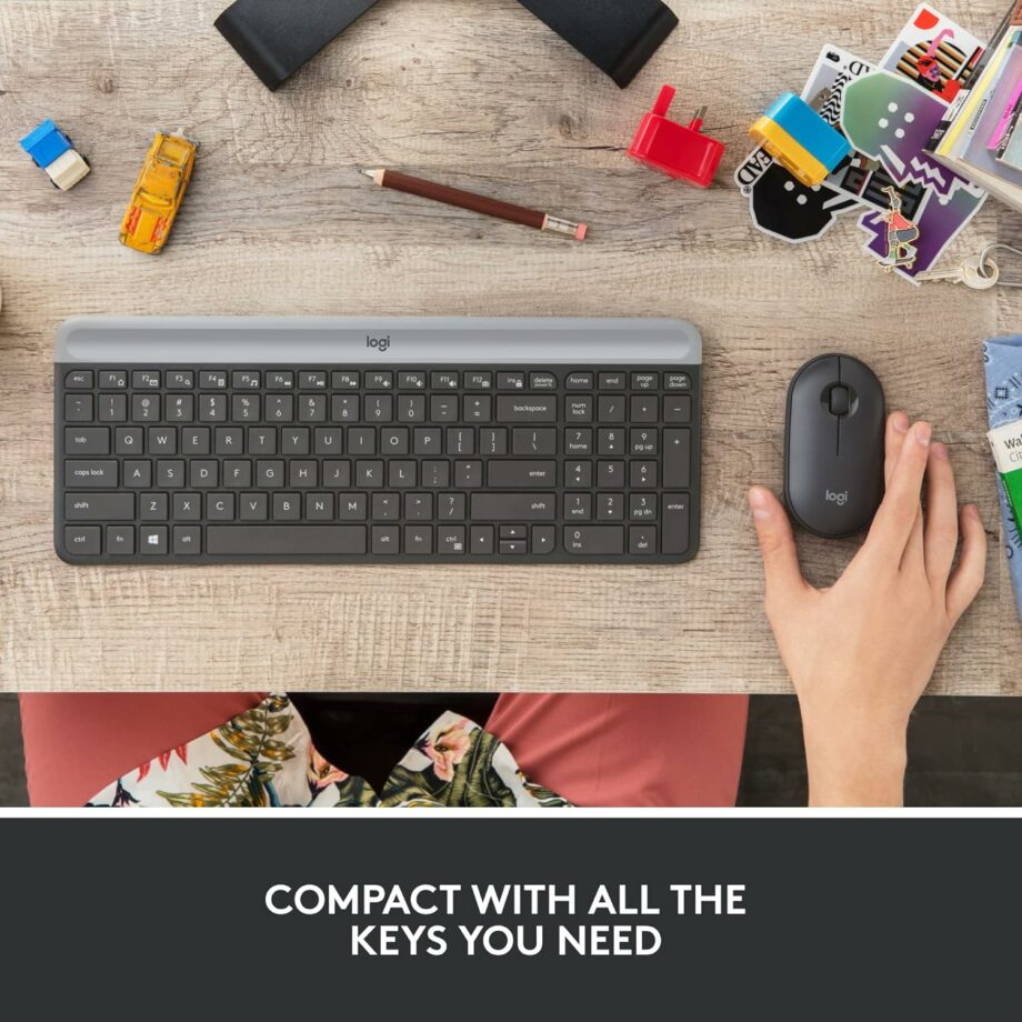 Logitech MK470 Slim Wireless Keyboard and Mouse Combo - Graphite