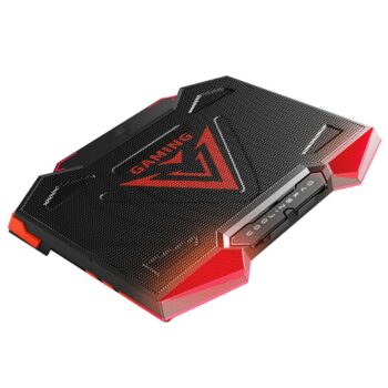 Nuoxi 5-Fans Laptop Cooling Stand with 2 USB Ports - Red