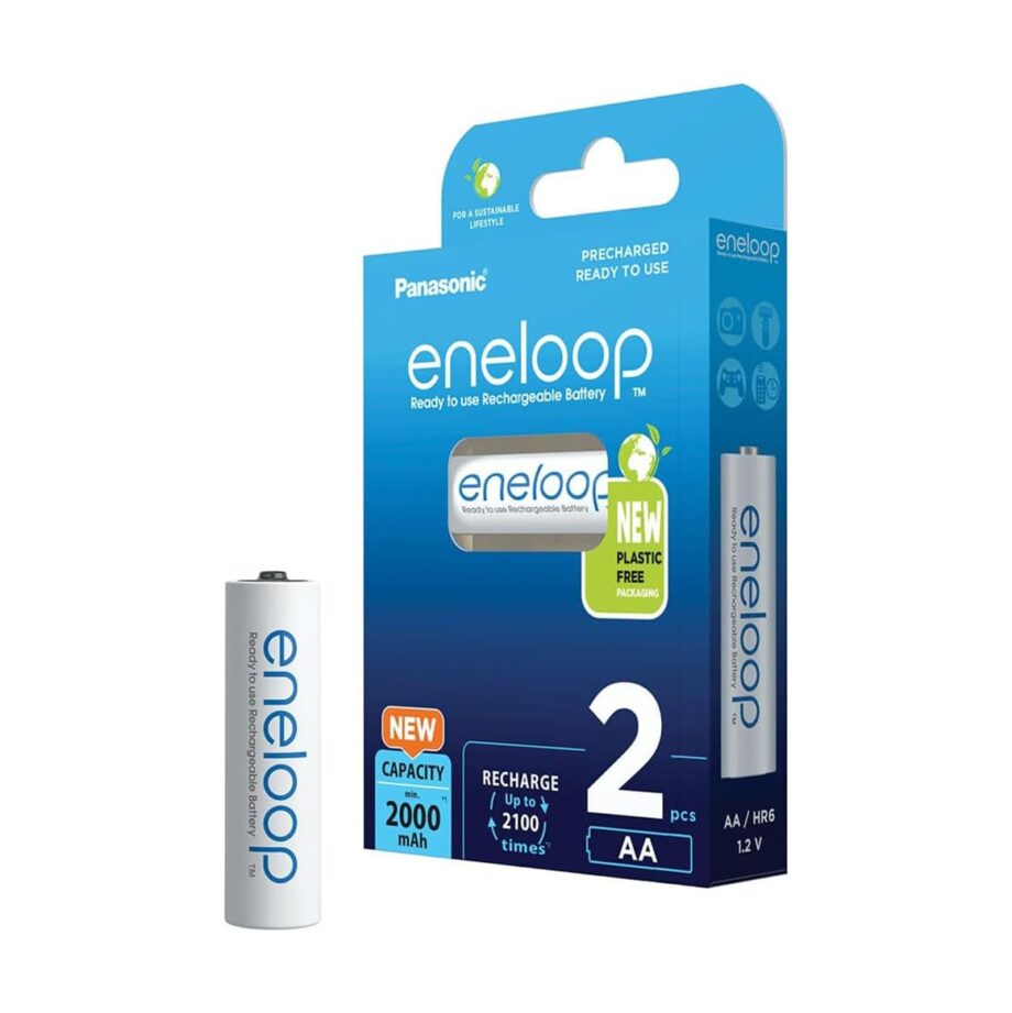 Eneloop 2x AA 2000mAh NiMH Rechargeable Batteries