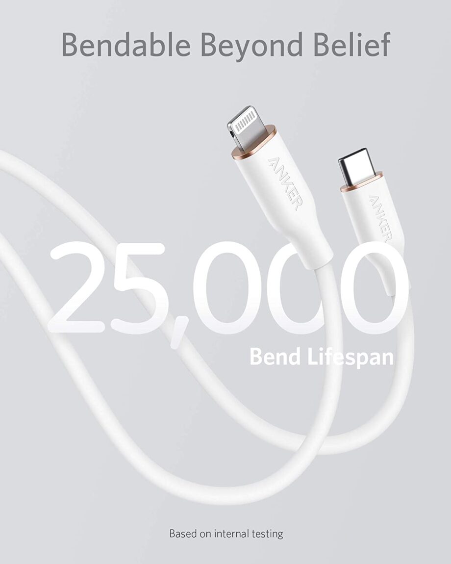 Anker Powerline III Flow USB C to Lightning Cable 1.8M – White