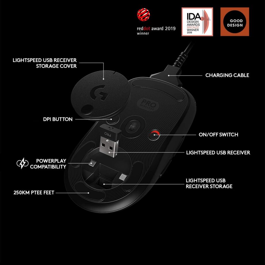 Logitech G PRO Wireless Gaming Mouse - Black