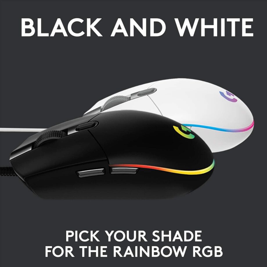Logitech G102 Lightsync RGB 8,000DPI Gaming Mouse - Black