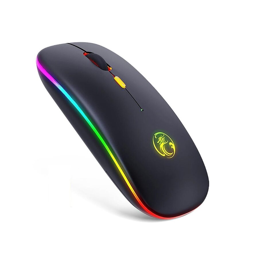 iMice Wireless 2.4Ghz / Bluetooth 5.0 Rechargeable Mouse - Black
