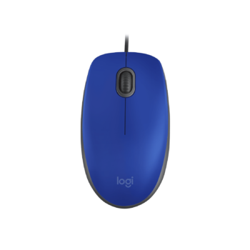 Logitech M110 Silent Wired Mouse - Blue