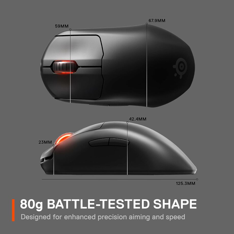 SteelSeries Prime Wireless FPS TrueMove Air Gaming Mouse
