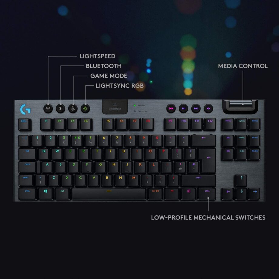 Logitech G915 TKL RGB Wireless Mechanical Gaming Keyboard (Tactile)