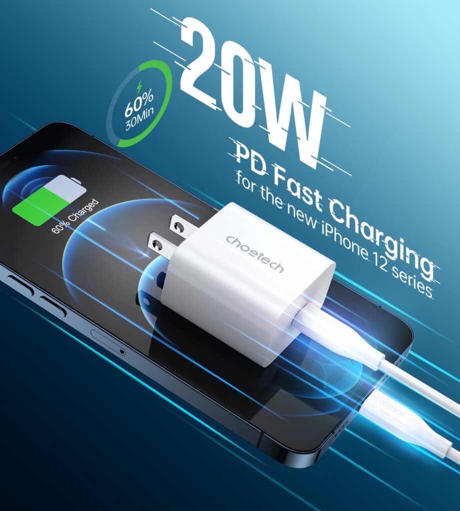 Choetech 20W USB-C Wall Charger - White