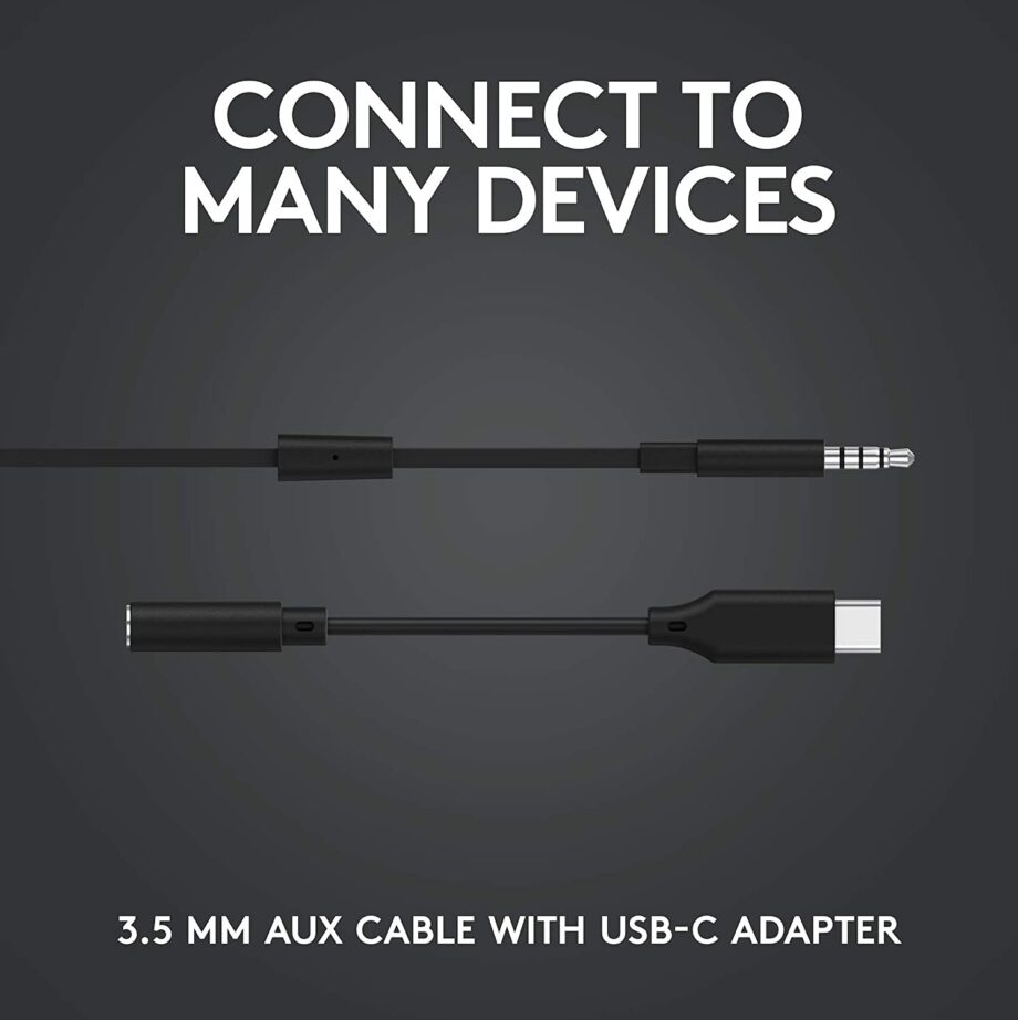 Logitech G333 Gaming Earphones With Mic - Black