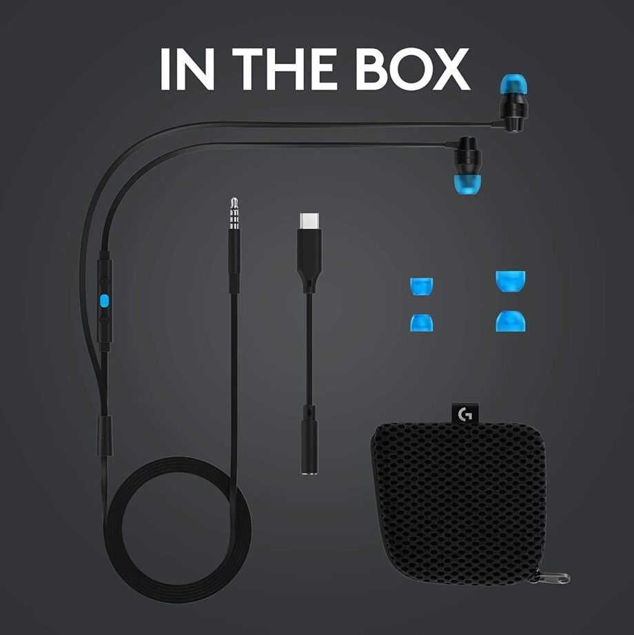 Logitech G333 Gaming Earphones With Mic - Black