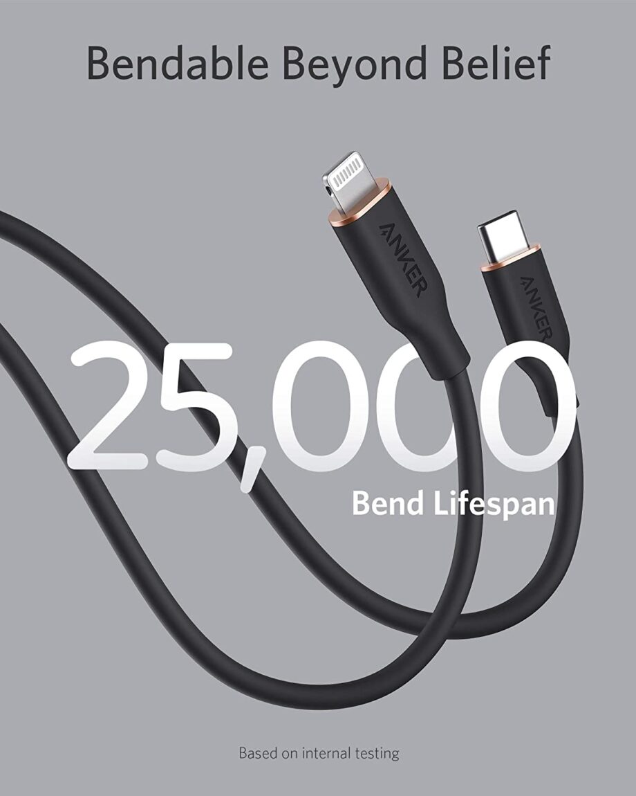 Anker Powerline III Flow USB C to Lightning Cable 1.8M – Black