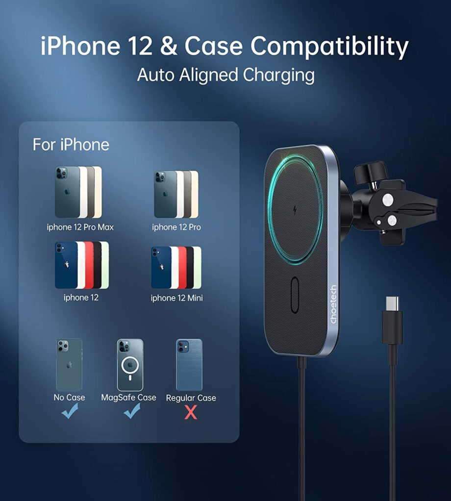 Choetech Magleap T200-F 15W Wireless Car Charger