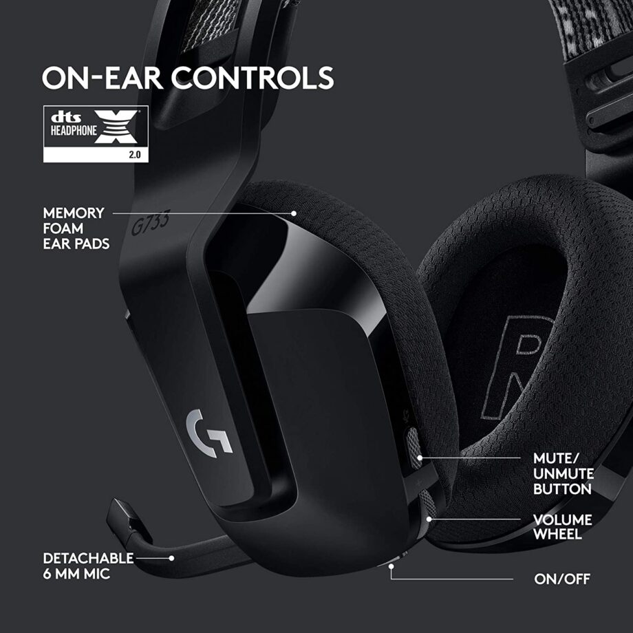 Logitech G733 LIGHTSPEED Wireless Gaming Headset - Black