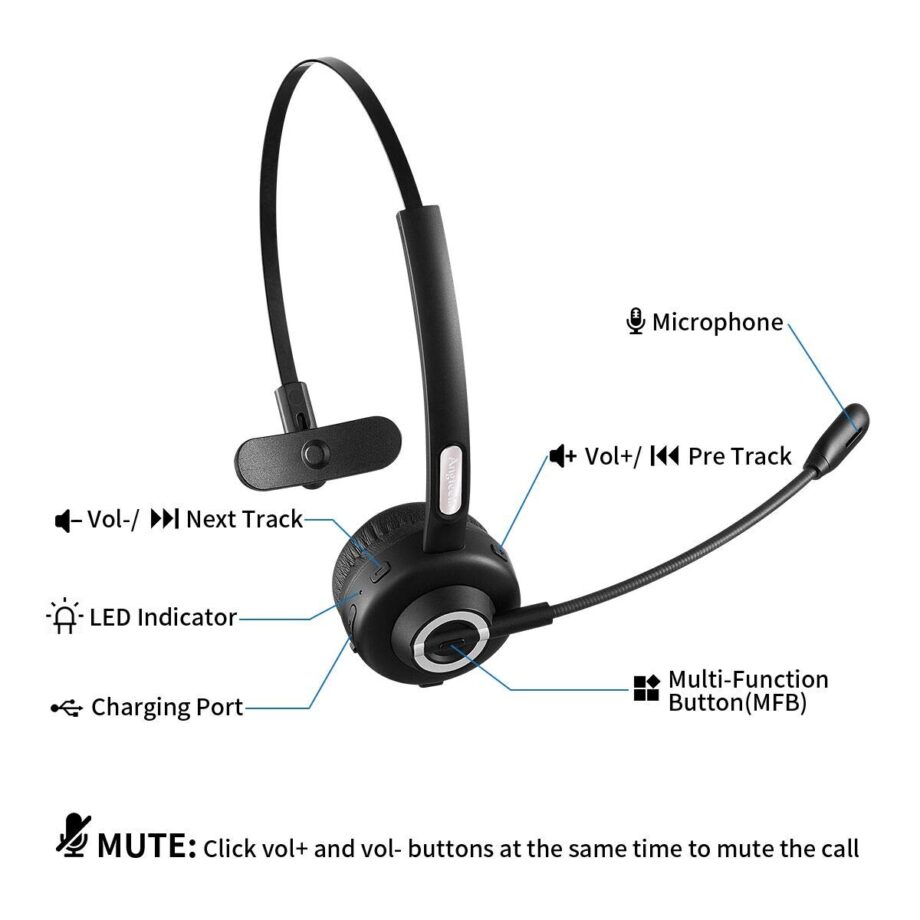 Remax BH-M97 Wireless Bluetooth Headset with Rechargeable Stand