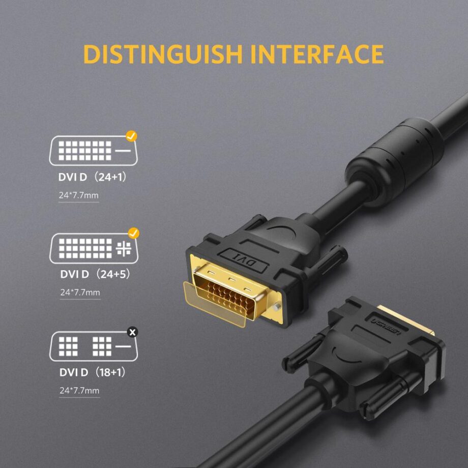 UGREEN DVI-D 24+1 Dual Link Video Cable - 3M