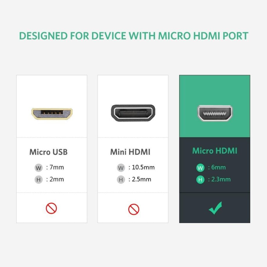 UGREEN Micro HDMI to HDMI VGA Converter